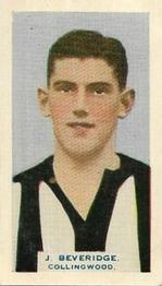 1933 Godfrey Phillips Victorian Footballers (A Series of 50) #22 Jack Beveridge Front